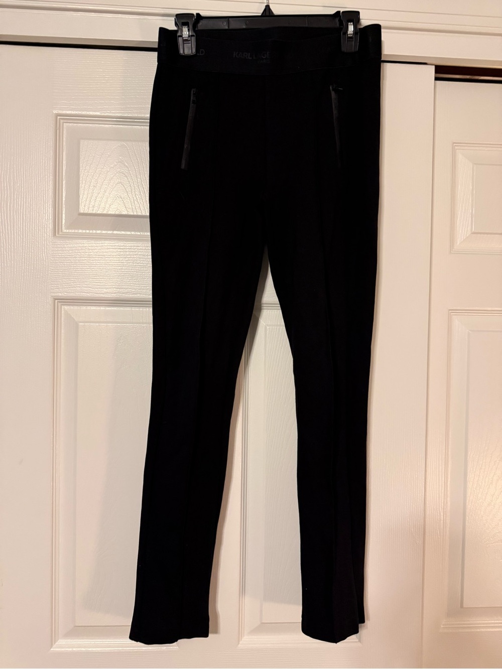 Karl Lagerfeld Black Slim Ponte Knit Pants